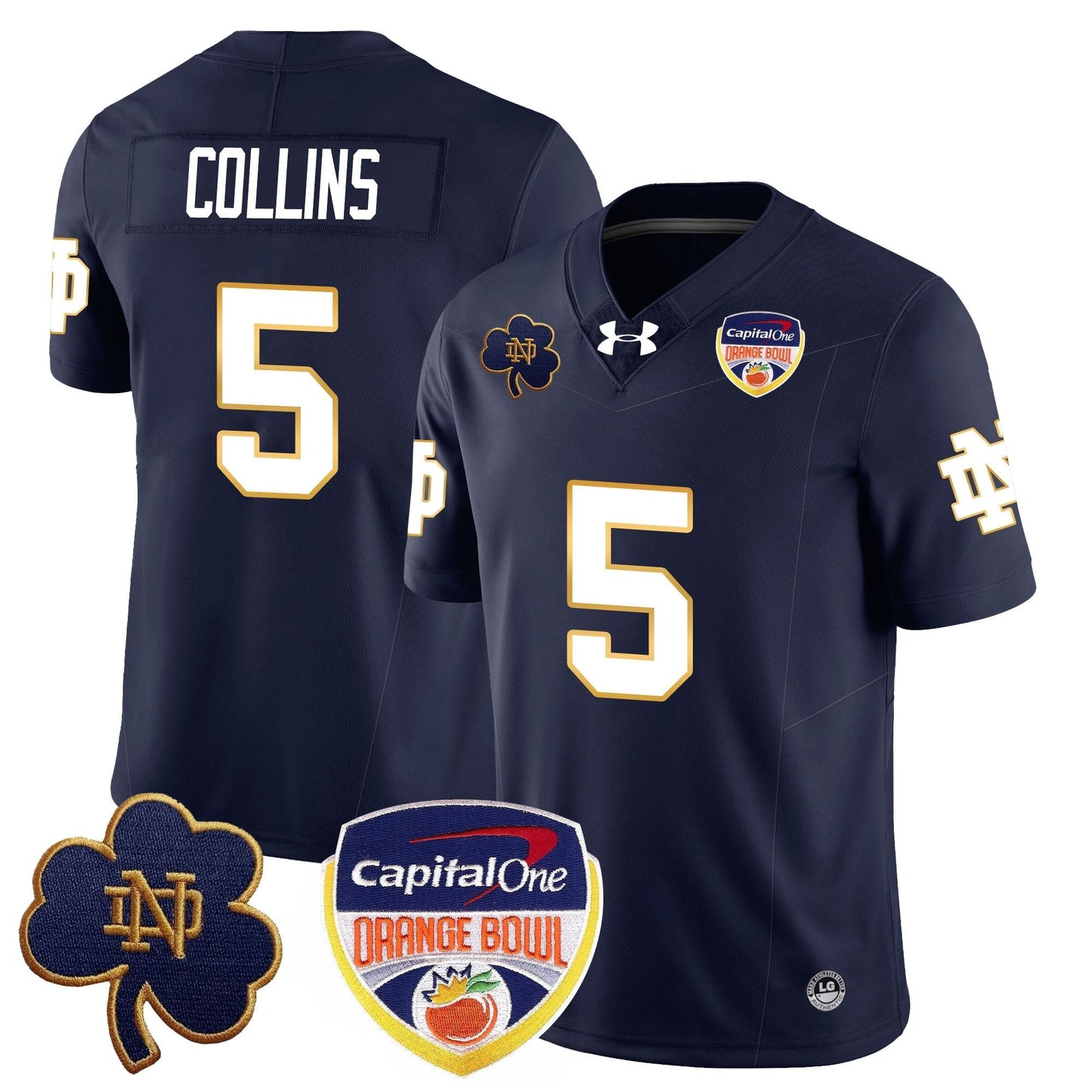ND  2024 Orange Bowl Jersey - All Stitched
