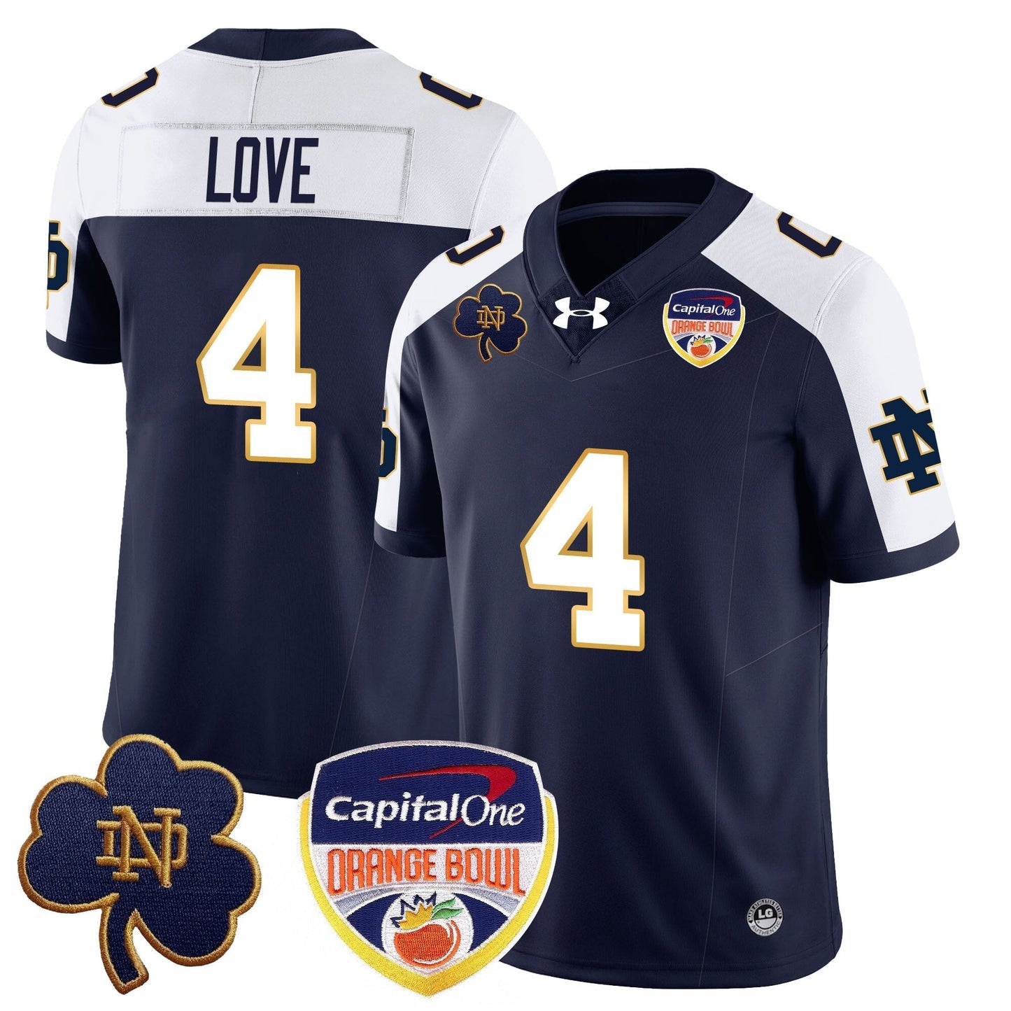 ND  2024 Orange Bowl Jersey - All Stitched