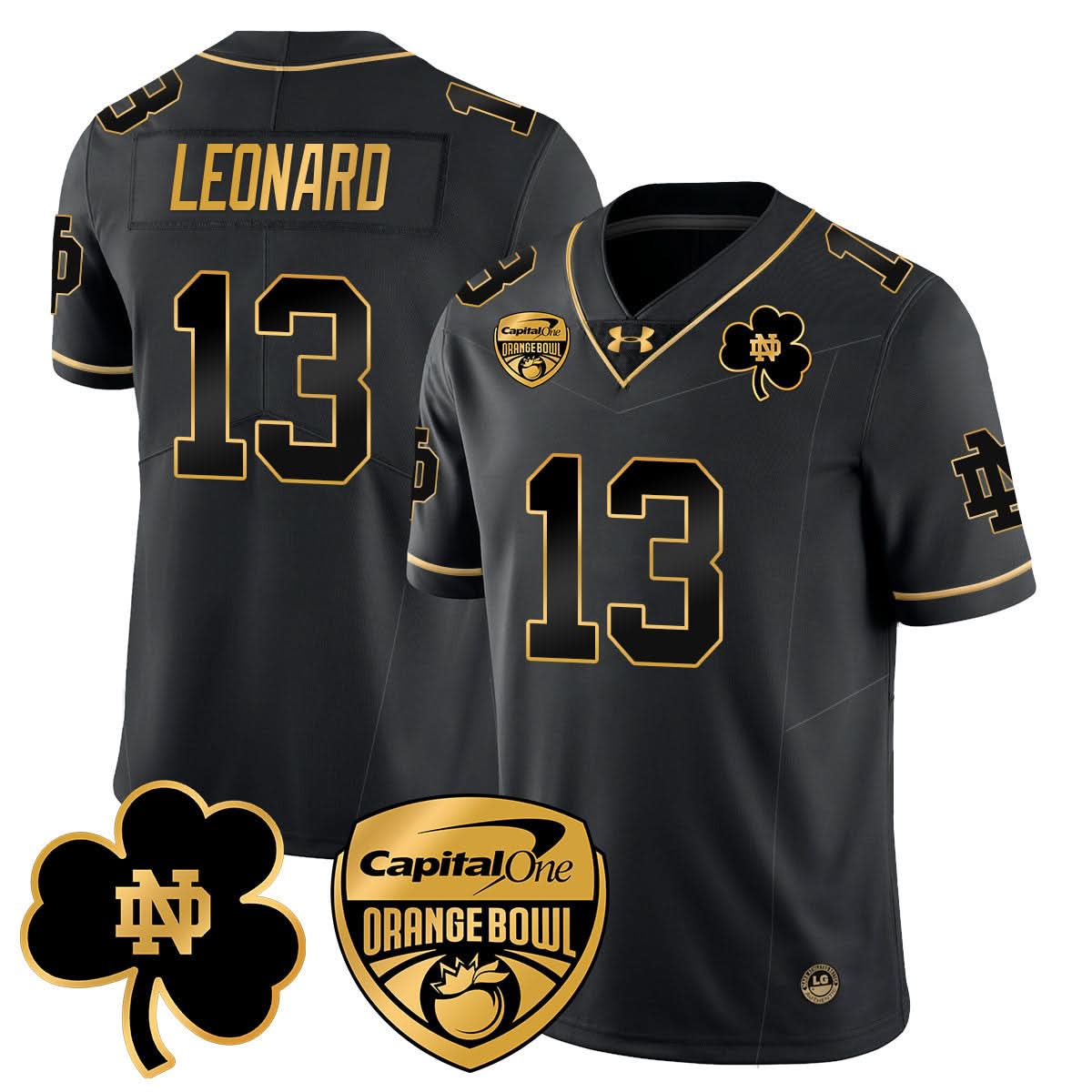 Notre Dame Fighting Irish 2025 Orange Bowl Jersey - All Stitched