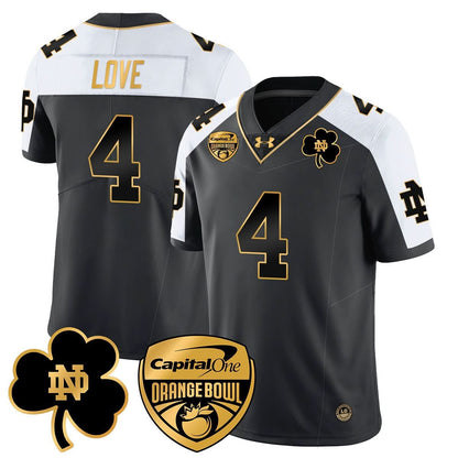 Notre Dame Fighting Irish 2025 Orange Bowl Jersey - All Stitched