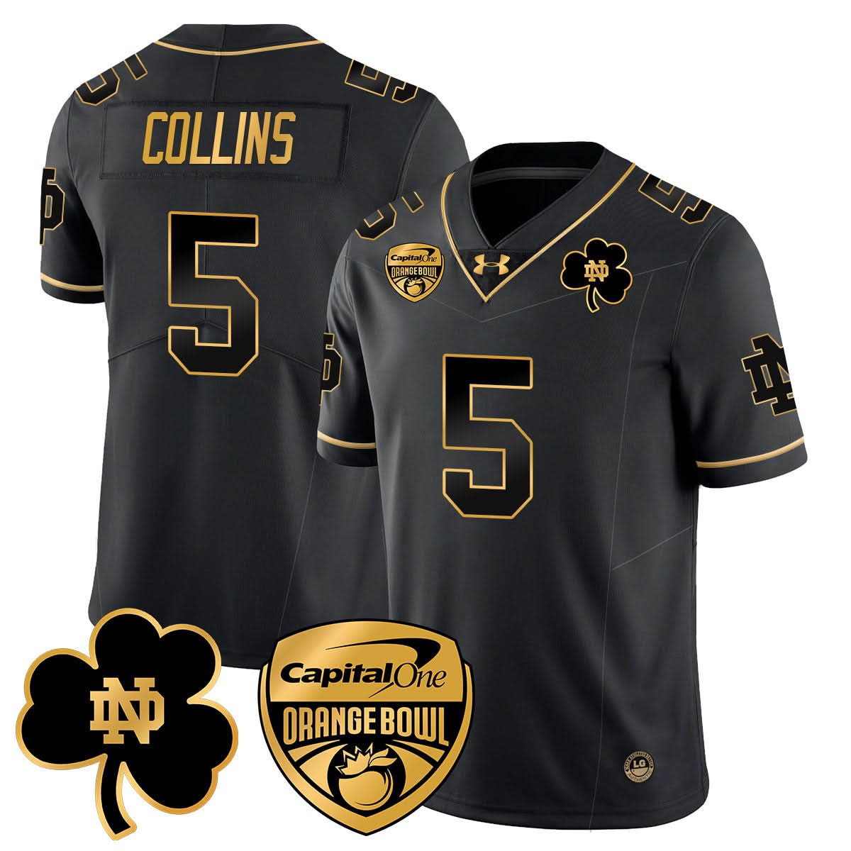 Notre Dame Fighting Irish 2025 Orange Bowl Jersey - All Stitched