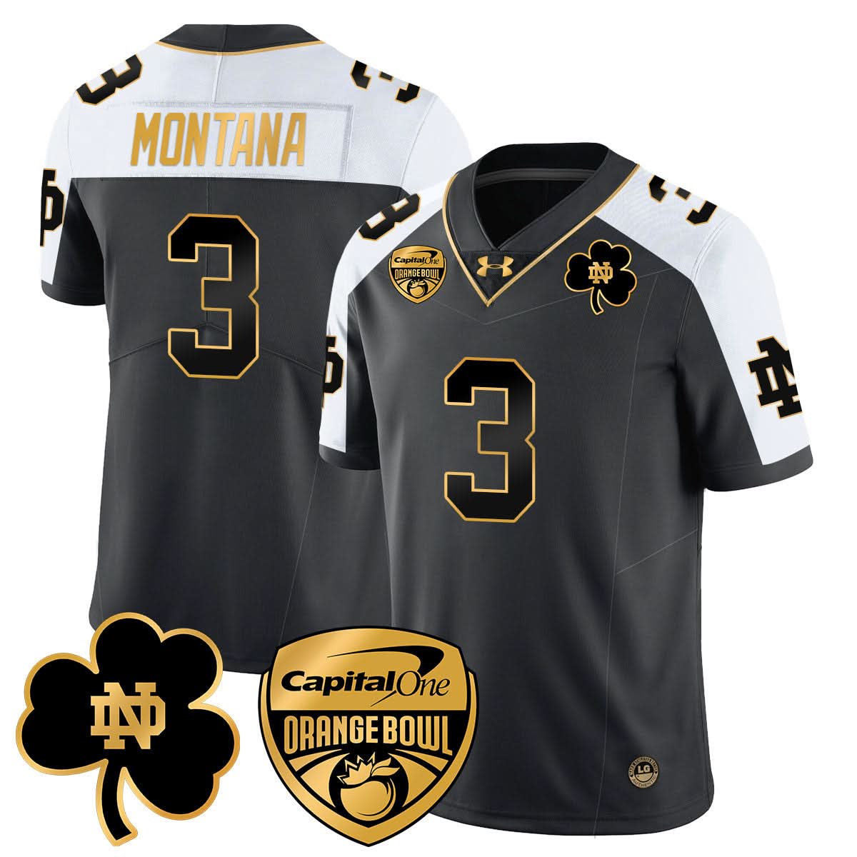 Notre Dame Fighting Irish 2025 Orange Bowl Jersey - All Stitched