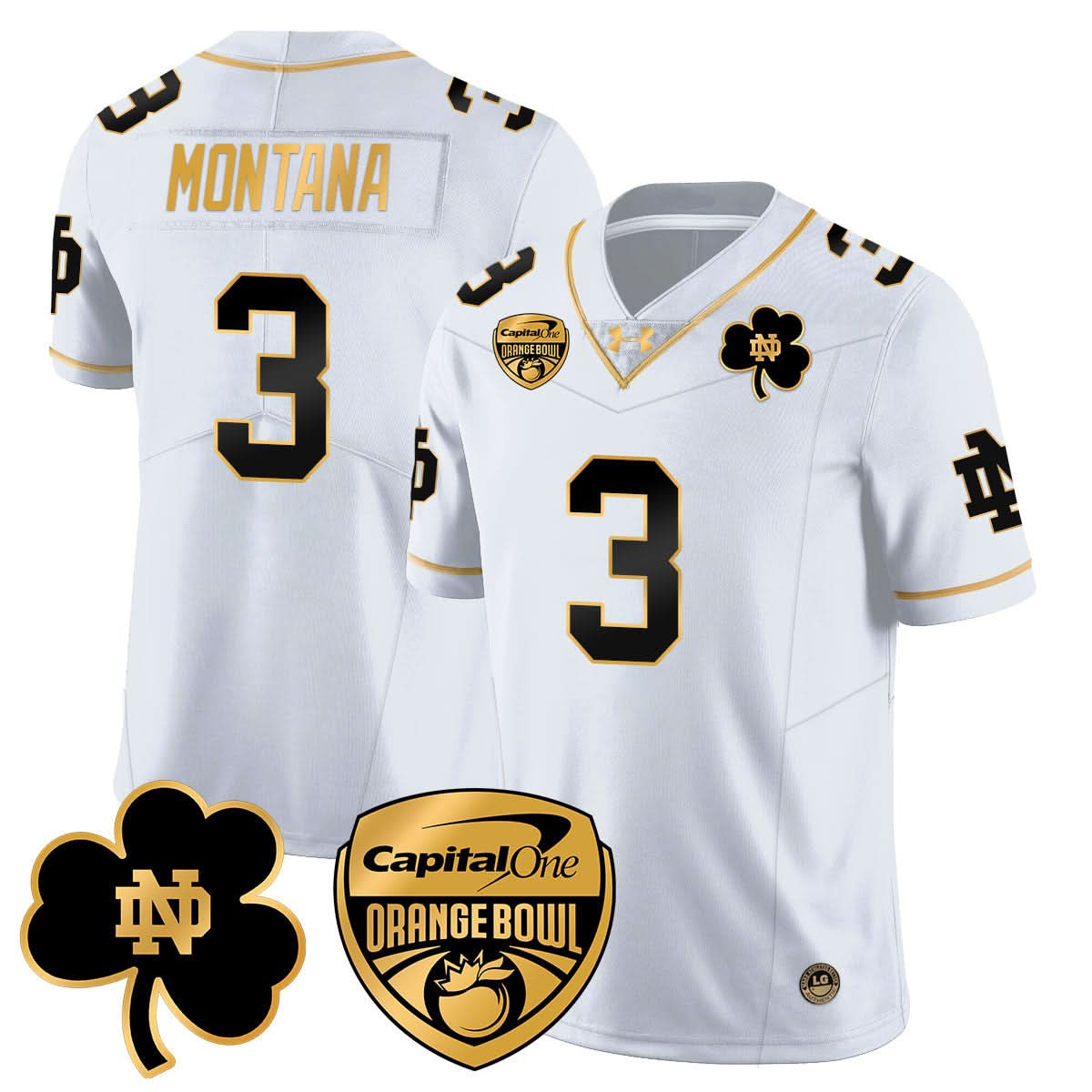 Notre Dame Fighting Irish 2025 Orange Bowl Jersey - All Stitched