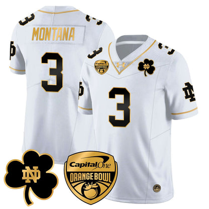 Notre Dame Fighting Irish 2025 Orange Bowl Jersey - All Stitched