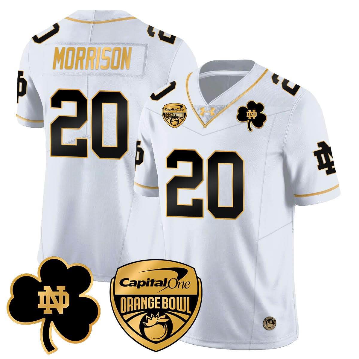 Notre Dame Fighting Irish 2025 Orange Bowl Jersey - All Stitched