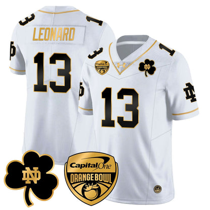 Notre Dame Fighting Irish 2025 Orange Bowl Jersey - All Stitched