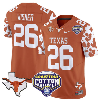 TEX Cow Spots Cotton Bowl Patch Vapor Limited Jersey - All Stitched