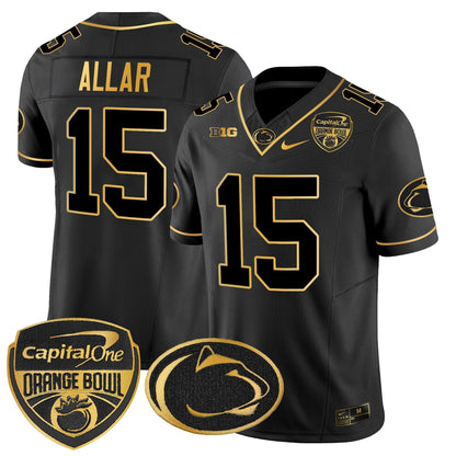 PSU Orange Bowl Patch Gold Vapor Limited Jersey - All Stitched