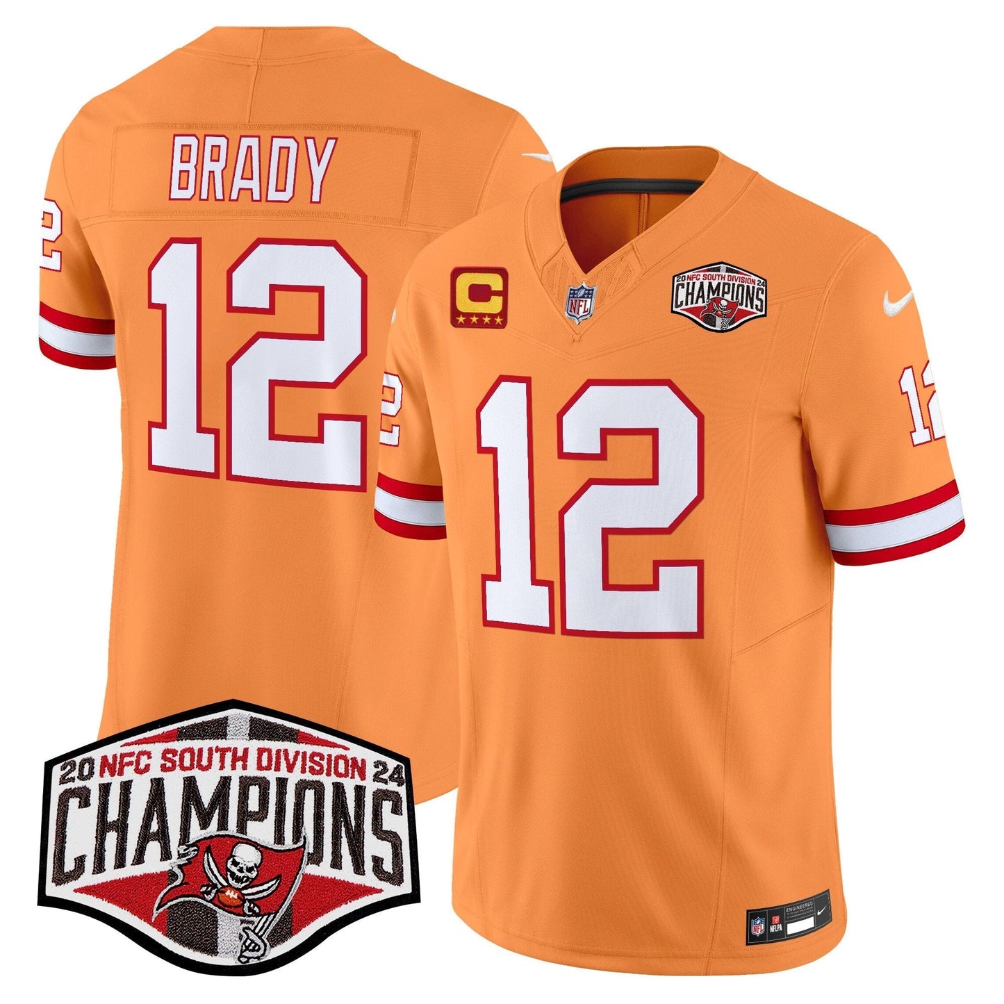 TB Throwback 2024 NFC South Division Champions Patch Vapor Limited Jersey - All Stitched