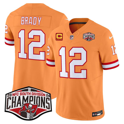 TB Throwback 2024 NFC South Division Champions Patch Vapor Limited Jersey - All Stitched
