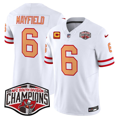 TB Throwback 2024 NFC South Division Champions Patch Vapor Limited Jersey - All Stitched