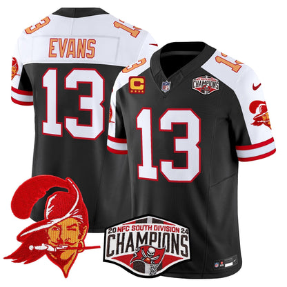 TB Creamsicle 2024 NFC South Division Champions Patch Vapor Limited Jersey - All Stitched