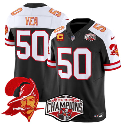 TB Throwback 2024 NFC South Division Champions Patch Vapor Limited Jersey - All Stitched