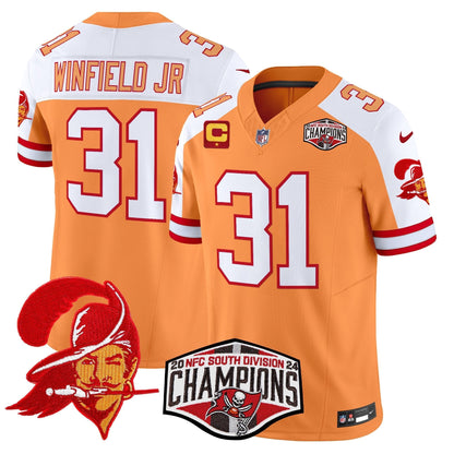 TB Throwback 2024 NFC South Division Champions Patch Vapor Limited Jersey - All Stitched