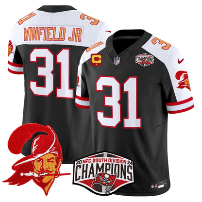 TB Throwback 2024 NFC South Division Champions Patch Vapor Limited Jersey - All Stitched