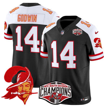 TB Throwback 2024 NFC South Division Champions Patch Vapor Limited Jersey - All Stitched