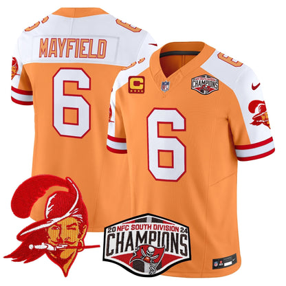 TB Throwback 2024 NFC South Division Champions Patch Vapor Limited Jersey - All Stitched