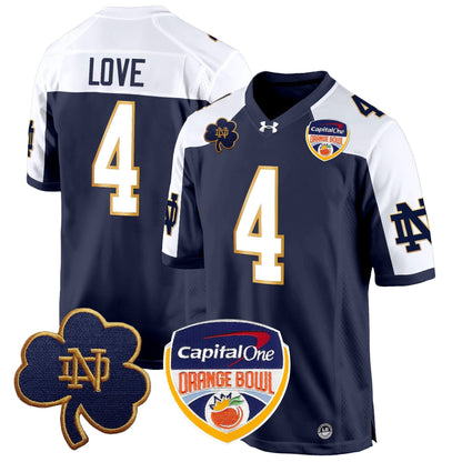 ND 2024 Orange Bowl Patch Game Jersey - All Stitched