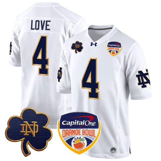 ND 2024 Orange Bowl Patch Game Jersey - Stitched