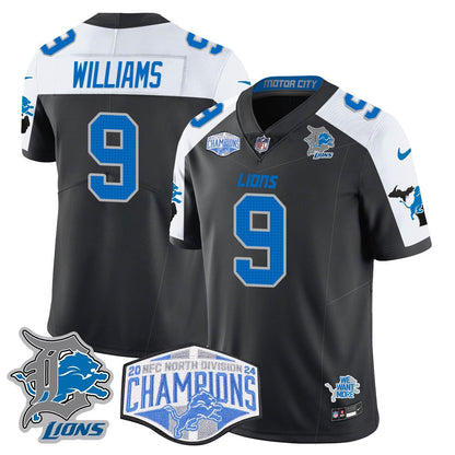 DET 2024 NFC North Champions Gold Jersey - All Stitched