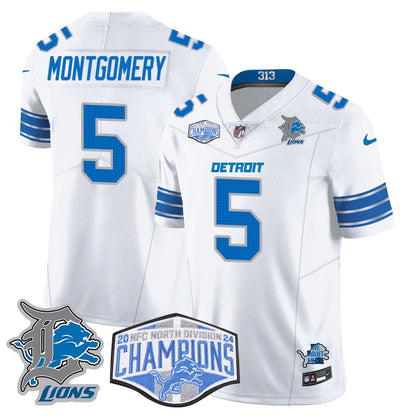 DET 2024 NFC North Champions Gold Jersey - All Stitched