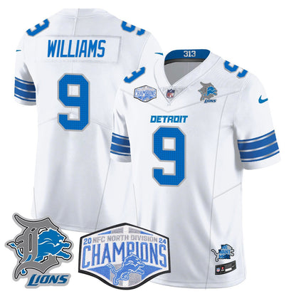 DET 2024 NFC North Champions Gold Jersey - All Stitched