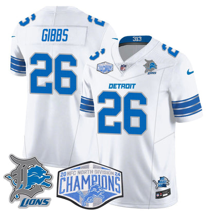 DET 2024 NFC North Champions Gold Jersey - All Stitched