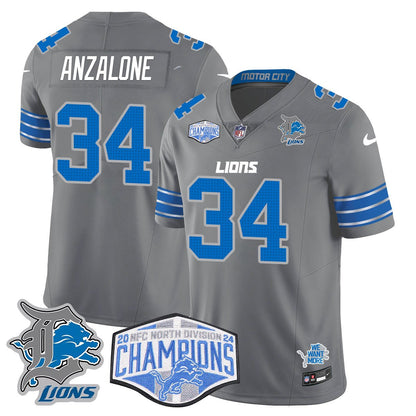 DET 2024 NFC North Champions Gold Jersey - All Stitched
