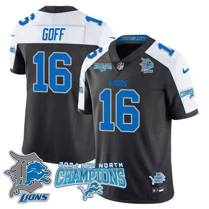 DET 2024 NFC North Champions Gold Jersey N1 - All Stitched