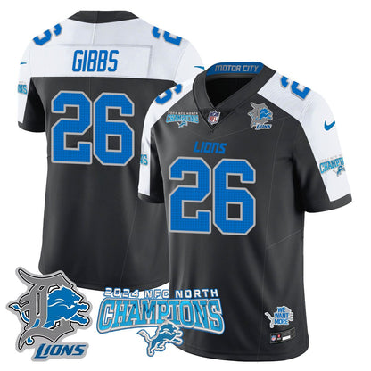 DET 2024 NFC North Champions Gold Jersey N1 - All Stitched