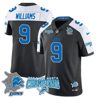 DET 2024 NFC North Champions Gold Jersey N1 - All Stitched
