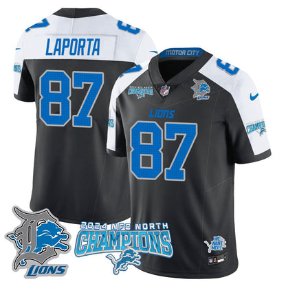 DET 2024 NFC North Champions Gold Jersey N1 - All Stitched