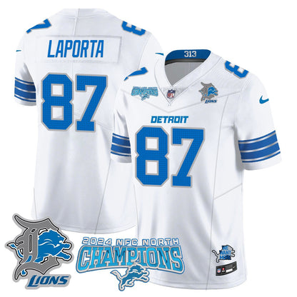 DET 2024 NFC North Champions Gold Jersey N1 - All Stitched