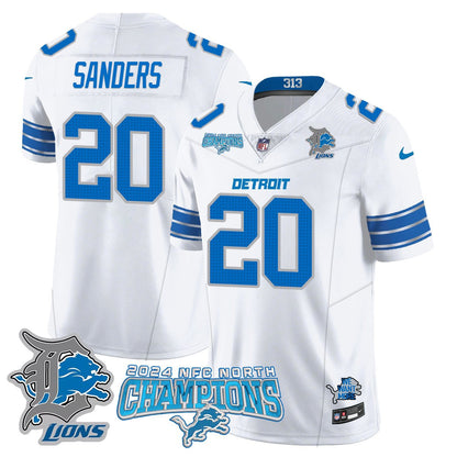 DET 2024 NFC North Champions Gold Jersey N1 - All Stitched
