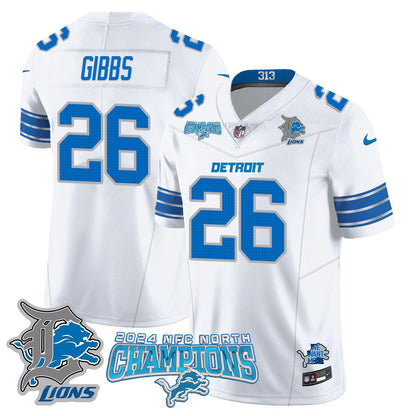 DET 2024 NFC North Champions Gold Jersey N1 - All Stitched