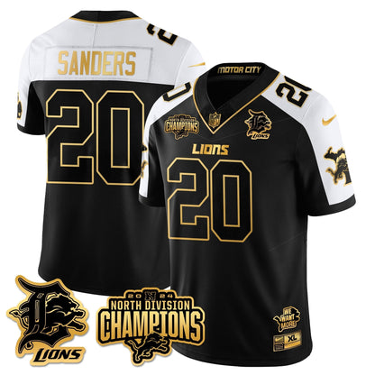 DET 2024 NFC North Champions Gold Jersey N2 - All Stitched