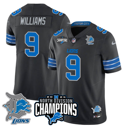 DET 2024 NFC North Champions Gold Jersey N2 - All Stitched