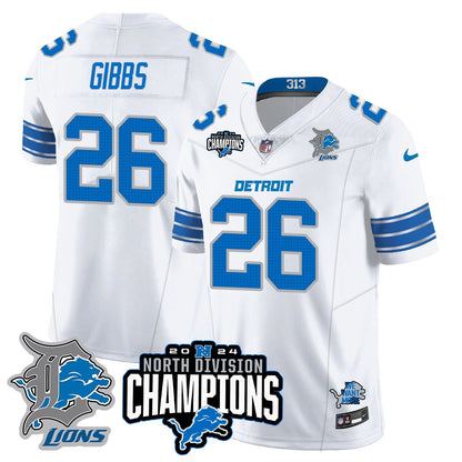 DET 2024 NFC North Champions Gold Jersey N2 - All Stitched