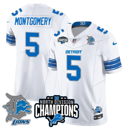 DET 2024 NFC North Champions Gold Jersey N2 - All Stitched