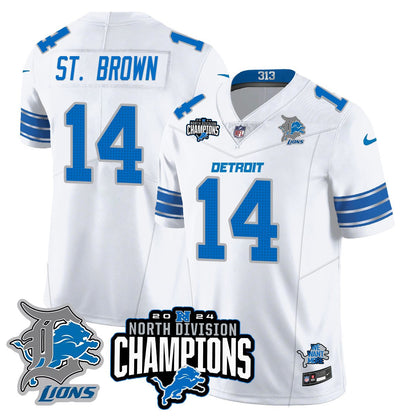 DET 2024 NFC North Champions Gold Jersey N2 - All Stitched