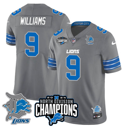 DET 2024 NFC North Champions Gold Jersey N2 - All Stitched