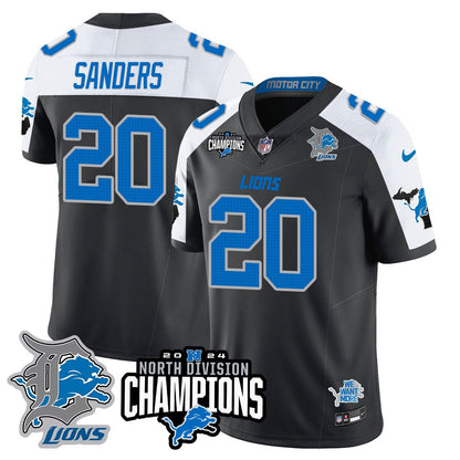 DET 2024 NFC North Champions Gold Jersey N2 - All Stitched