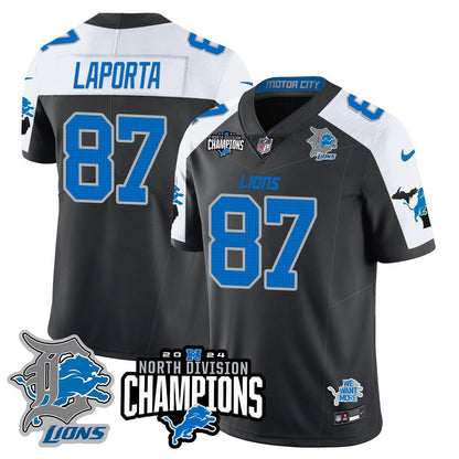 DET 2024 NFC North Champions Gold Jersey N2 - All Stitched