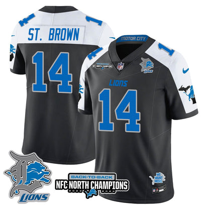 Custom Gender/Name DET 2024 NFC North Champions Gold Jersey N3 - All Stitched