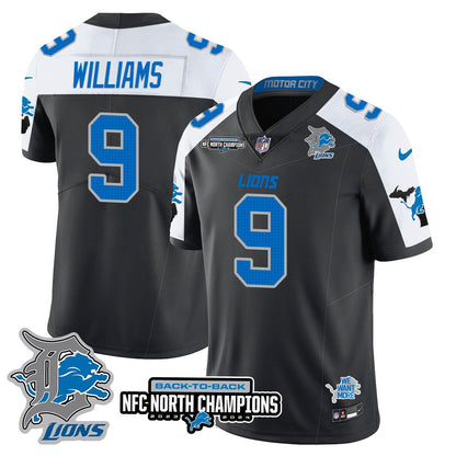 Custom Gender/Name DET 2024 NFC North Champions Gold Jersey N3 - All Stitched