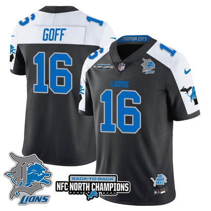 Custom Gender/Name DET 2024 NFC North Champions Gold Jersey N3 - All Stitched