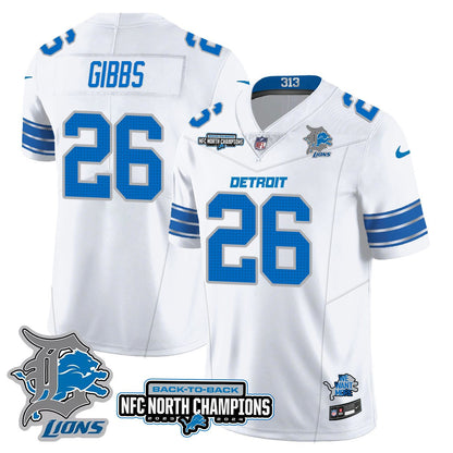 Custom Gender/Name DET 2024 NFC North Champions Gold Jersey N3 - All Stitched
