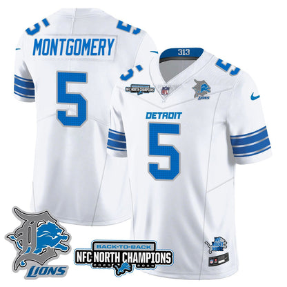 Custom Gender/Name DET 2024 NFC North Champions Gold Jersey N3 - All Stitched