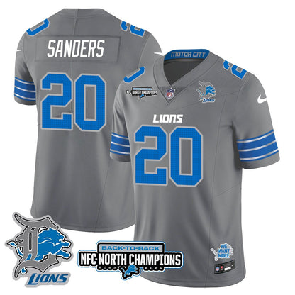 Custom Gender/Name DET 2024 NFC North Champions Gold Jersey N3 - All Stitched