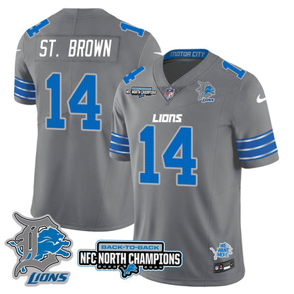 Custom Gender/Name DET 2024 NFC North Champions Gold Jersey N3 - All Stitched
